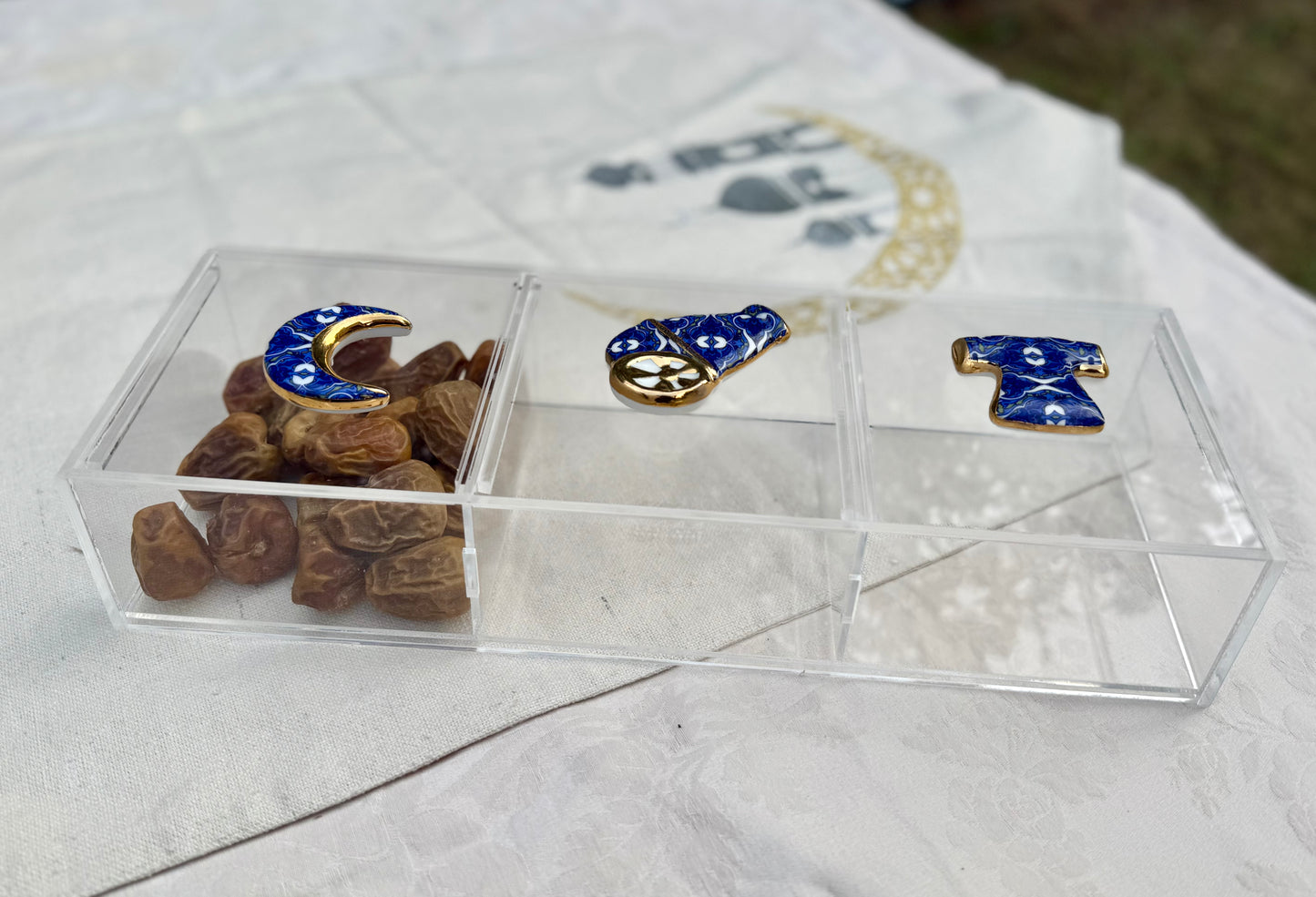 Bleu blanc knob box