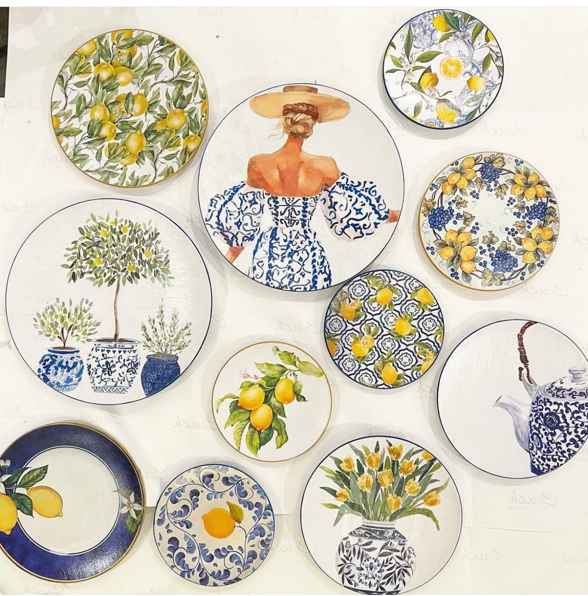 Amalfi wall decorative plates