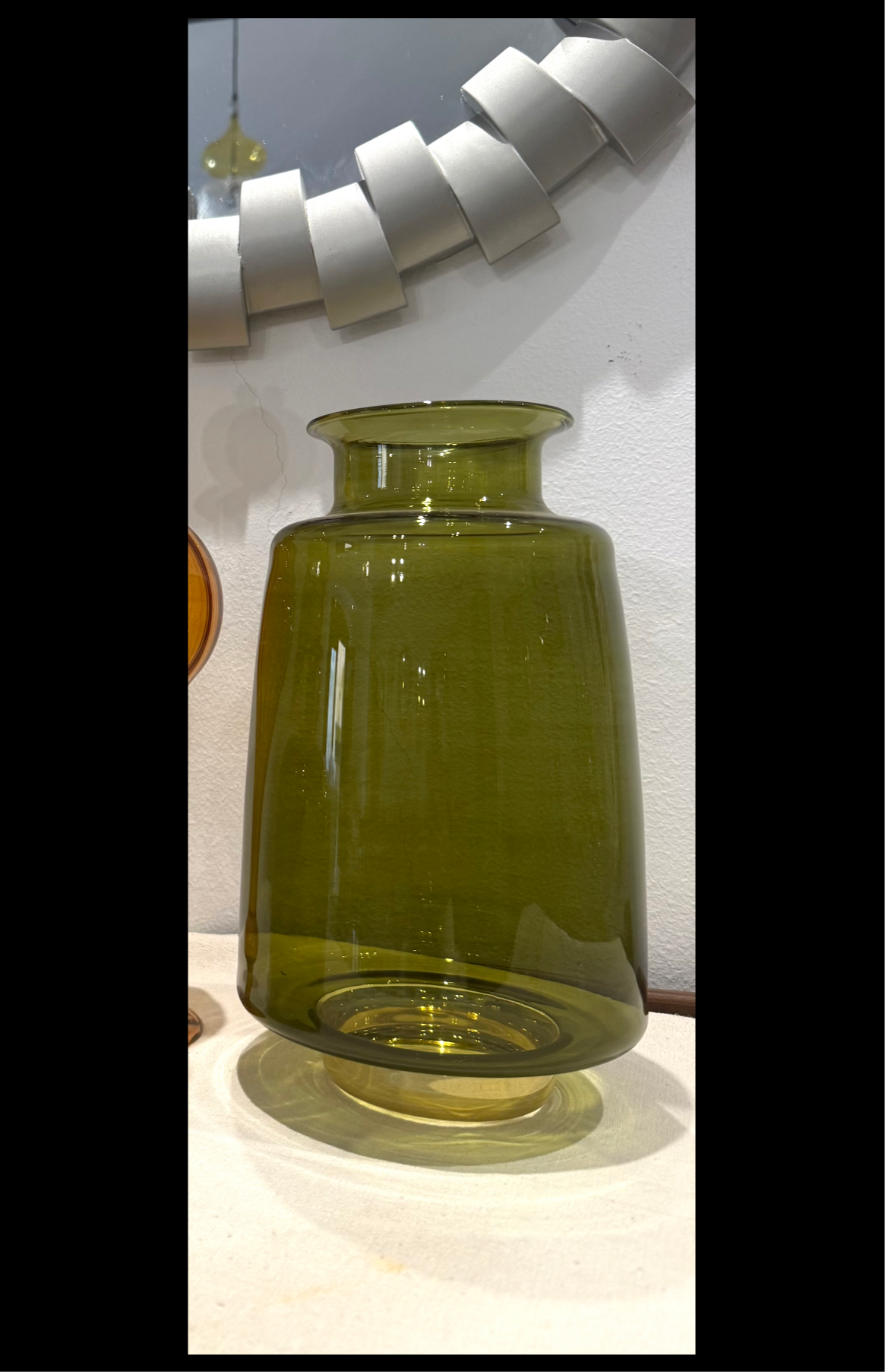 Olive x gold vase