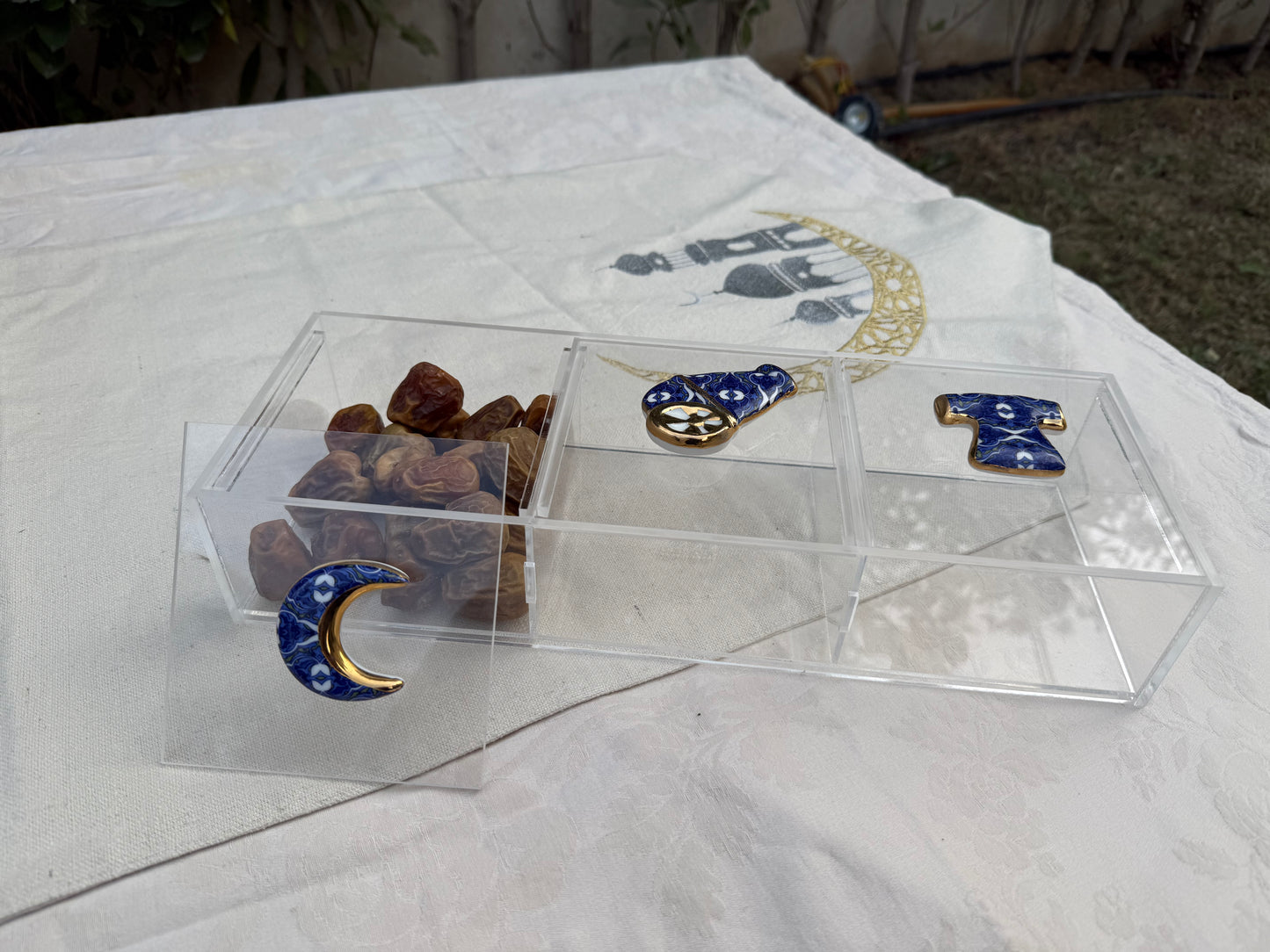 Bleu blanc knob box