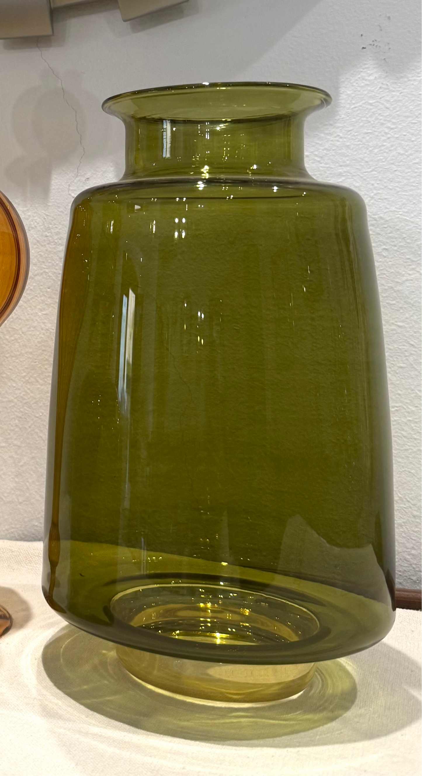 Olive x gold vase
