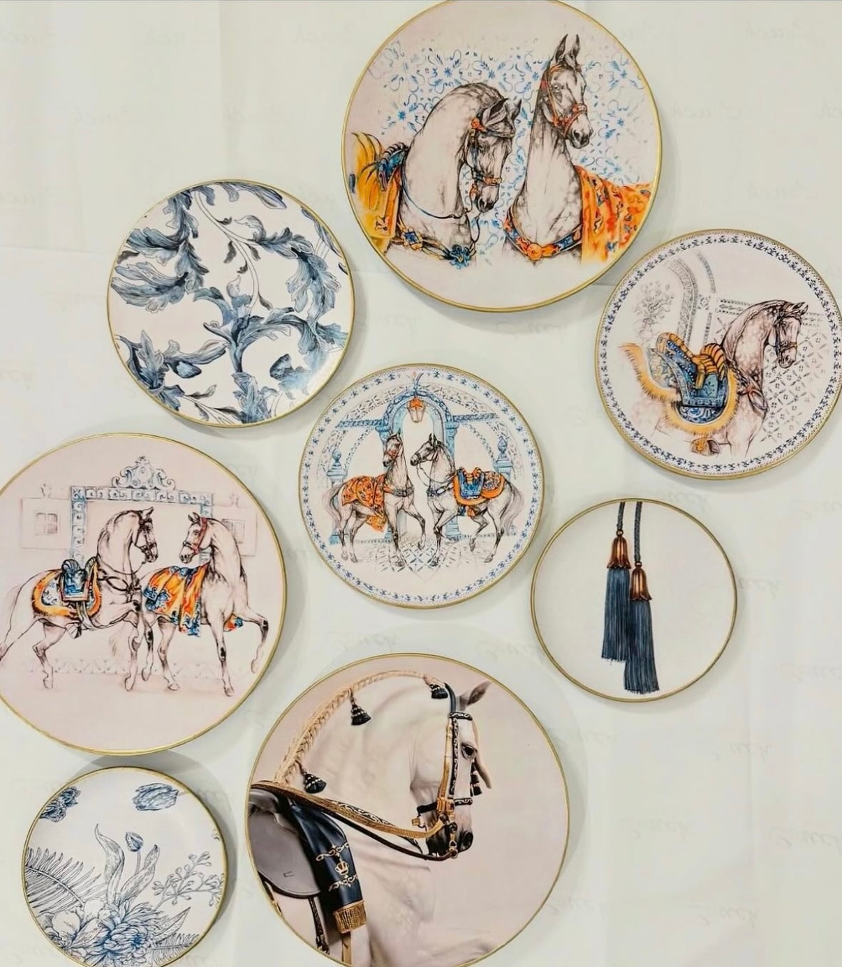 Horses wall decorative plates 🐎