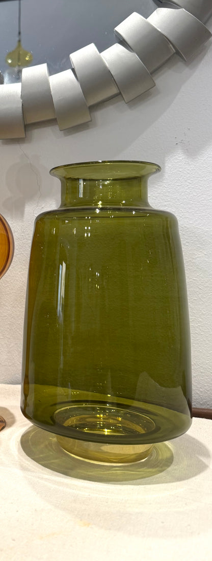 Olive x gold vase