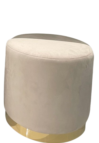 Upholstered round pouf