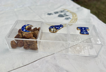 Bleu blanc knob box