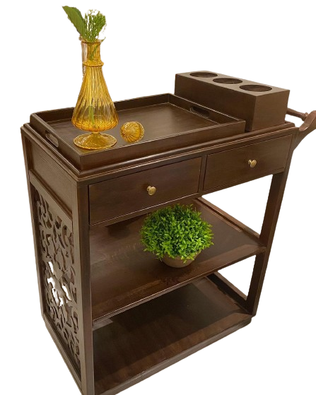 Flower tea cart