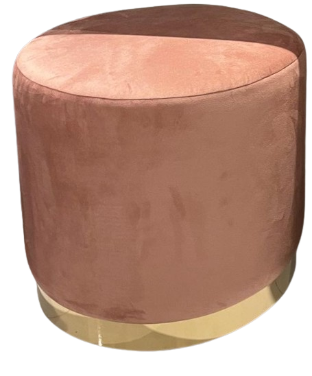 Upholstered round pouf