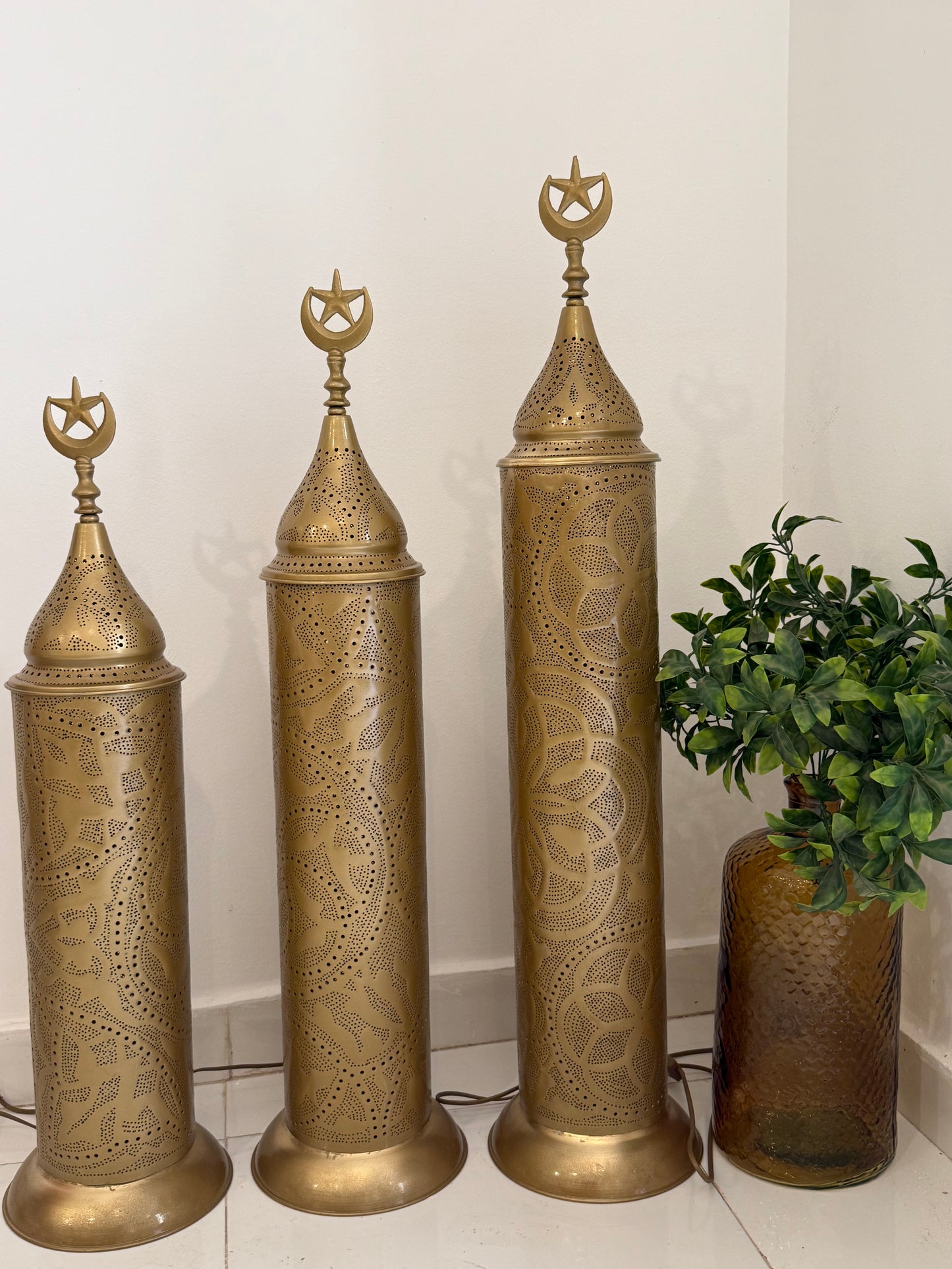 Set of copper lanterns