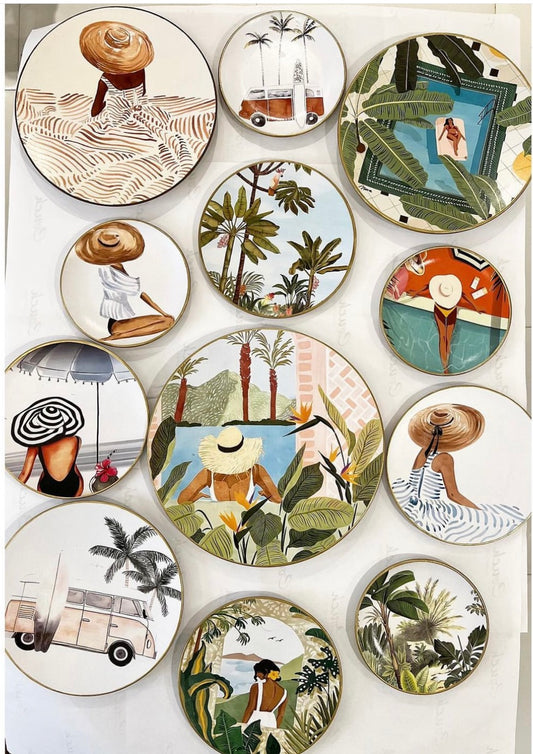 Beachhouse wall decorative plates