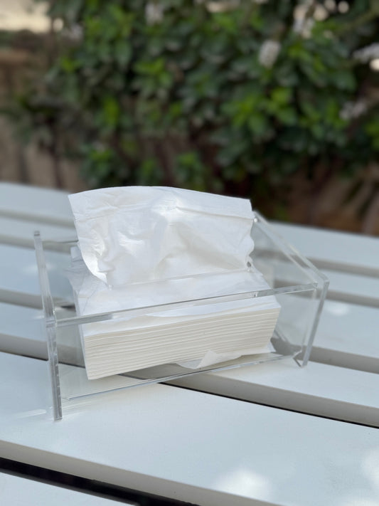 Pivot tissue box
