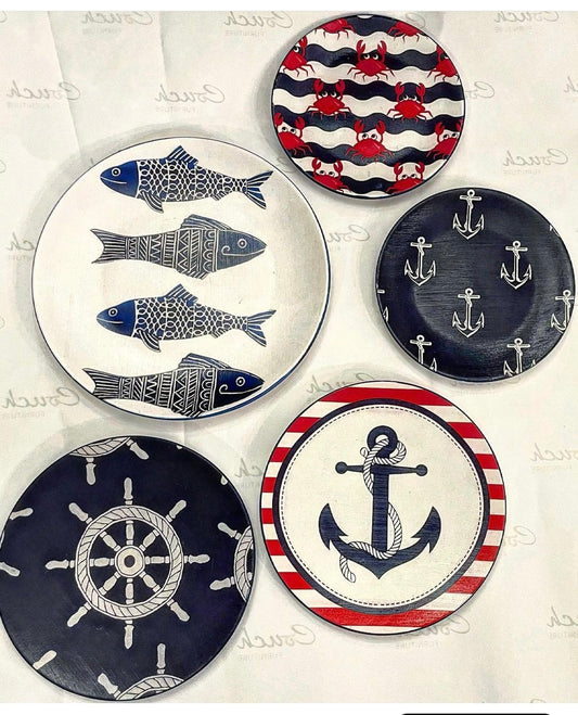 Marina wall decorative plates