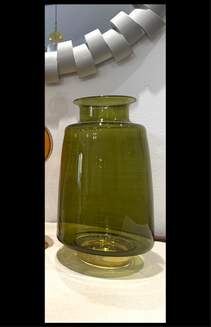 Olive x gold vase