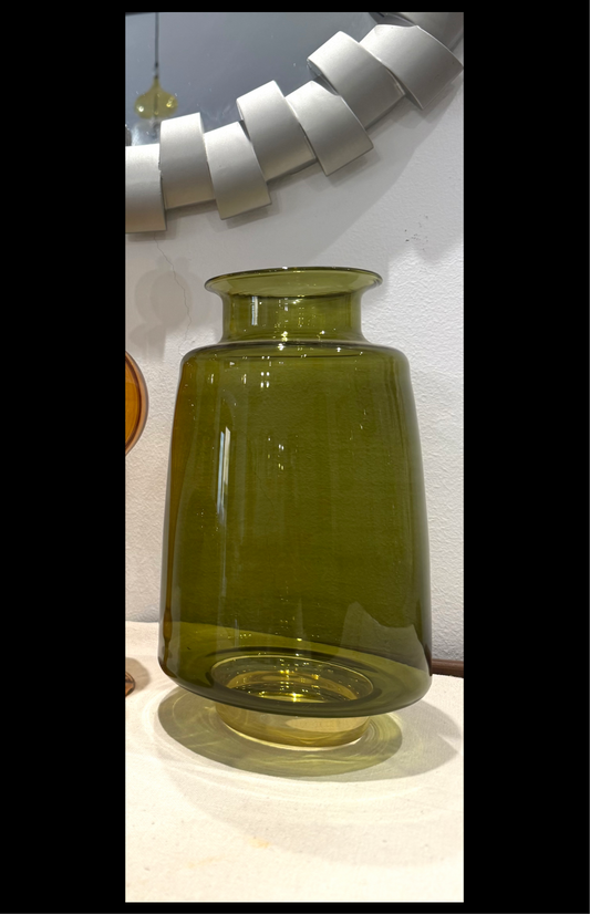 Olive x gold vase