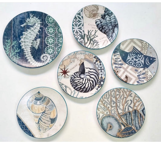 Corals wall decorative plates