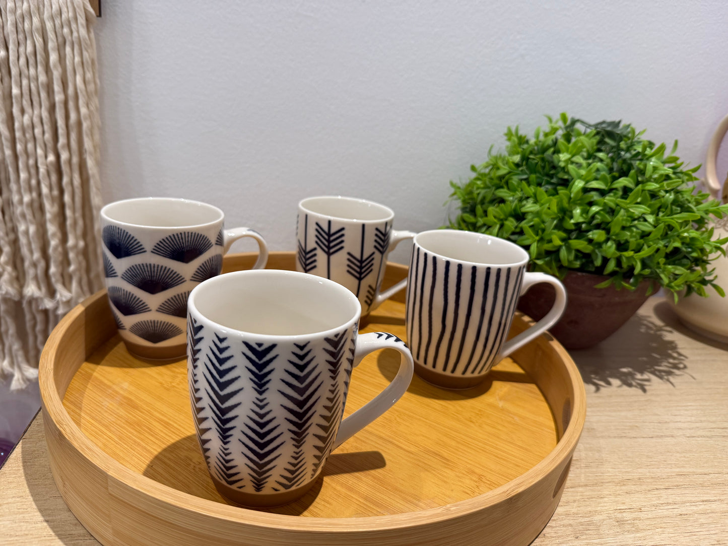 Bleu blanc mugs