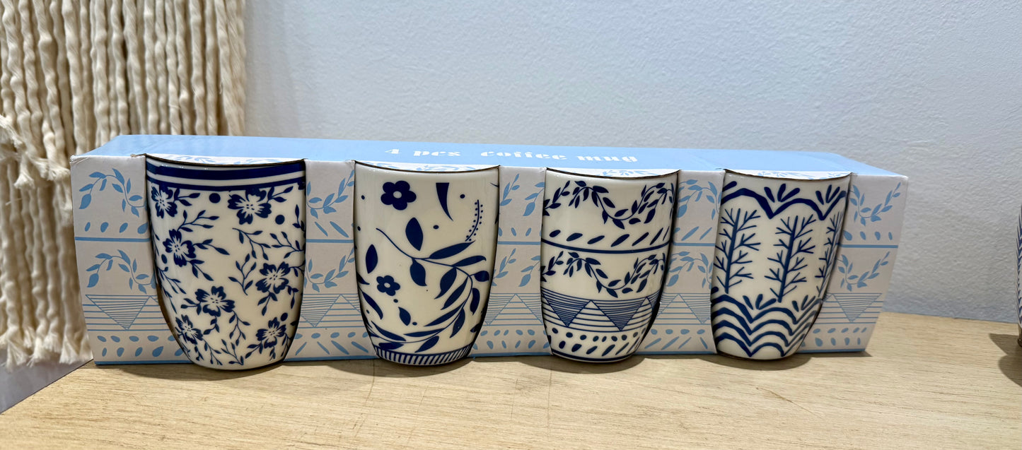 Bleu blanc mugs