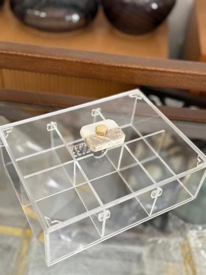 Marble 6-compartment box