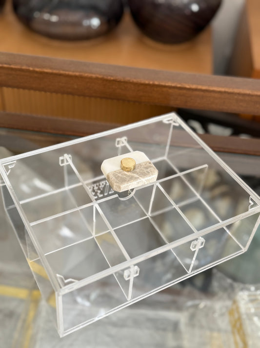 Marble 6-compartment box