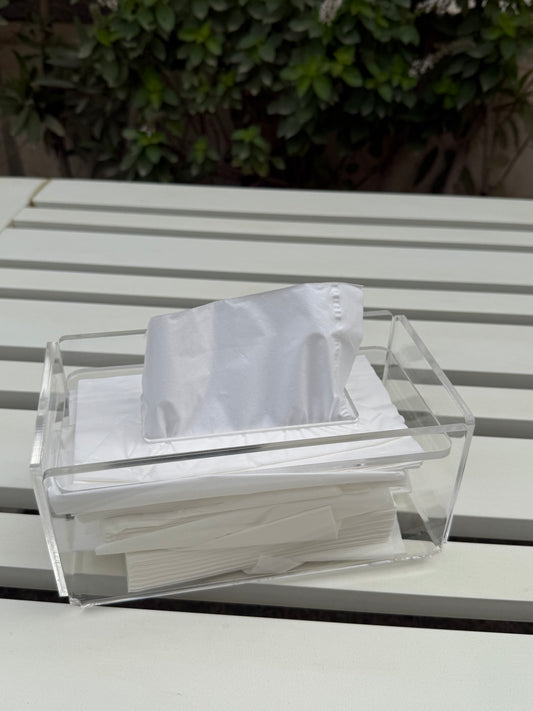Transparent tissue box