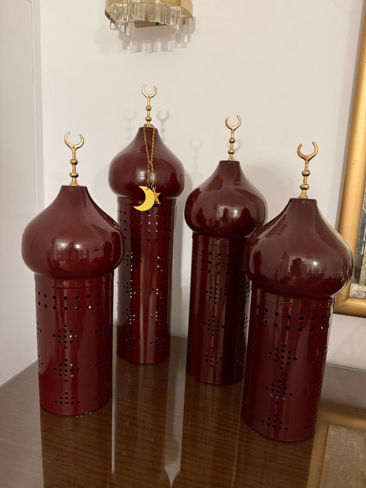 Burgundy lanterns