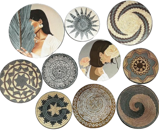 Boho wall decorative plates