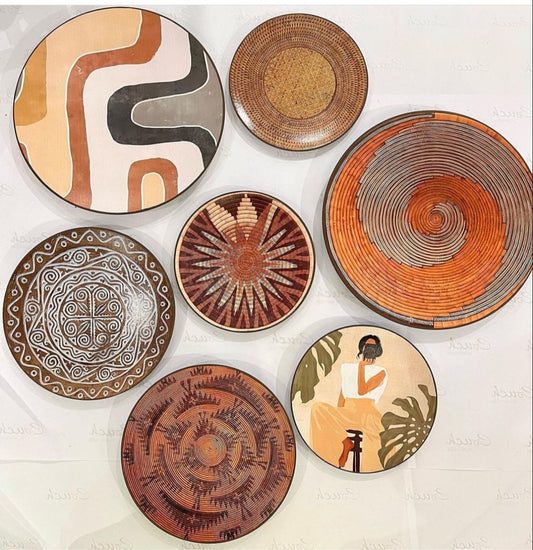 Boho wall decorative plates