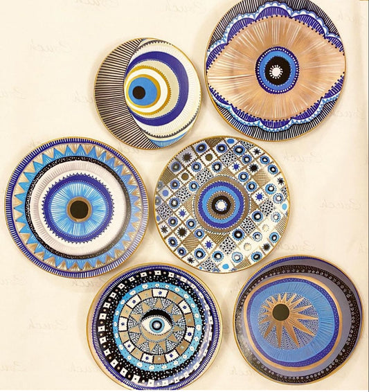 Evil eye wall decorative plates