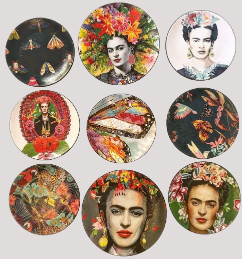 Frida kahlo wall decorative plates