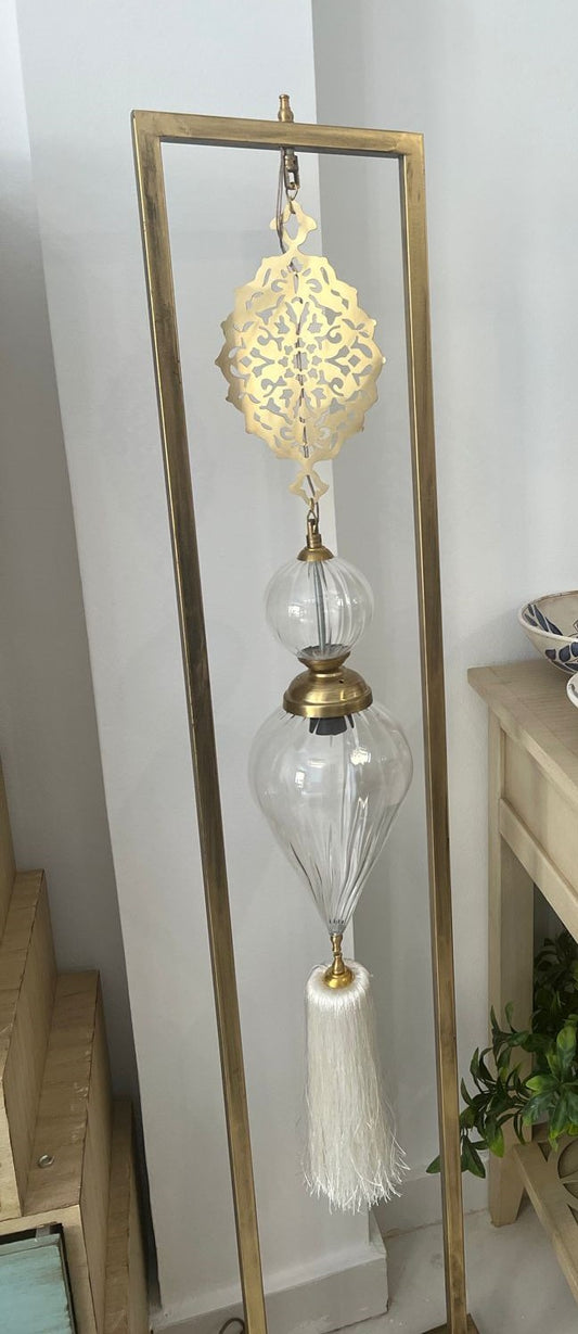 Ethnic oval floor lamp