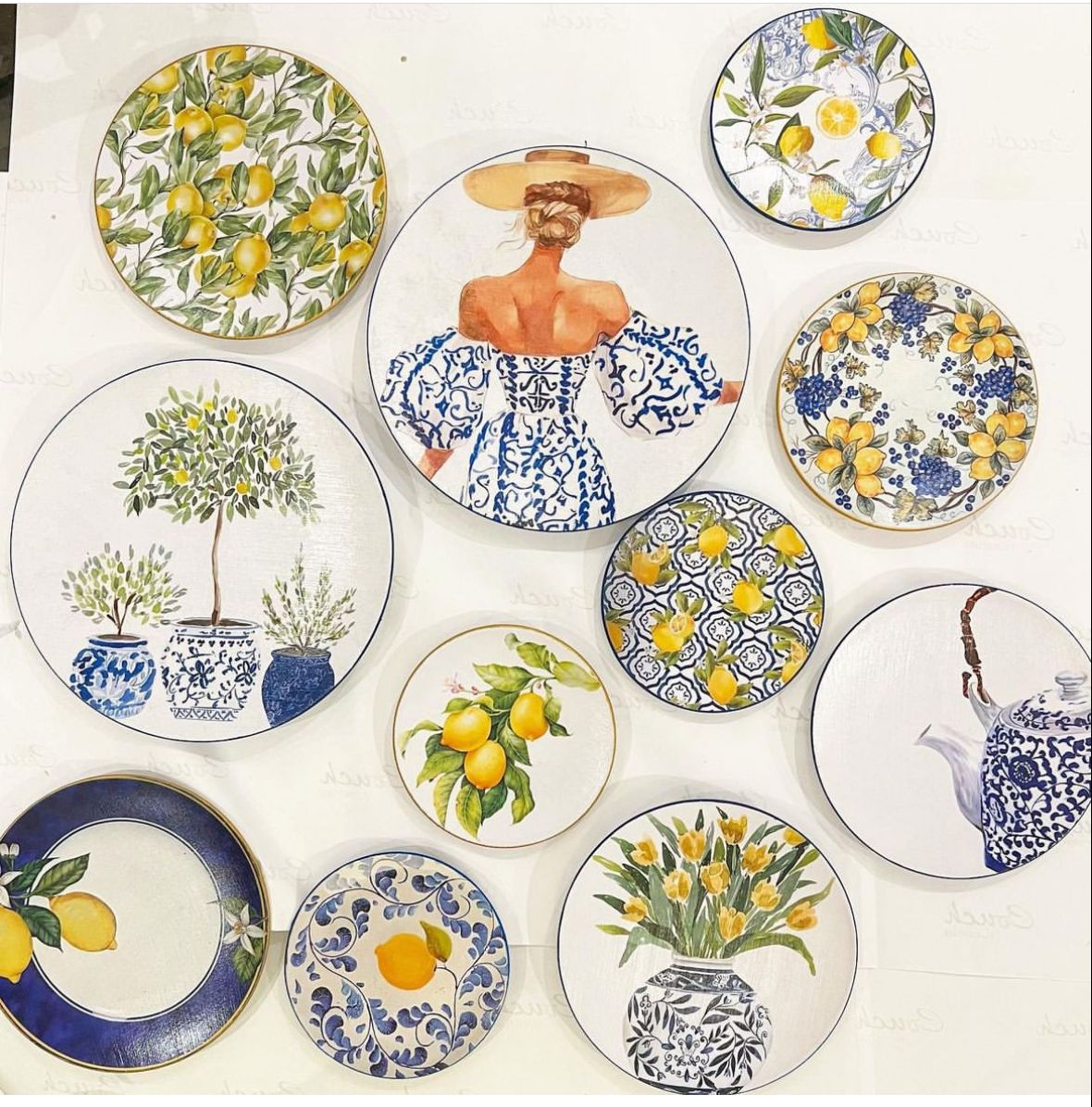 Capri wall decorative plates